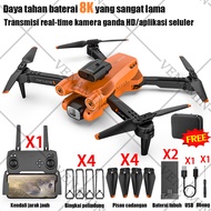 100% Imported KKRC Drone Drone jarak jauh 5 km Kamera ganda 8K HD dengan 3 baterai Masa pakai batera