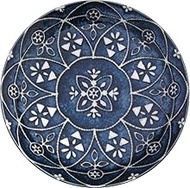 Sugar Land MK20463 Moroccan Plate (S), Diameter 5.6 x 0.9 inches (14.3 x 2.2 cm), Navy