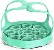 Silicone Bakeware Sling Compatible With Instant Pot, Ninja Foodi Pressure Cookers - Reusable Silicon Trivet Rack Lifter With Handles Holds Pot, Pan Accessories - Fits 5-Quart 6-Qt 8-Qt