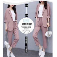 Fashion Korean Styles Women Blazer 2piece set