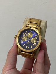 自行開價 Nixon 51-30 CHRONO 金藍 大錶徑 三眼錶 潮流 美式 工裝 穿搭 金錶 禮物
