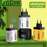 LANHUA 240W Charger Plug, USB A+C With Light Phone Charger Adapter, Multi Port EU/US Fast Charging U