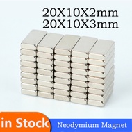 5/10/20Pcs 20x10x2 Neodymium Magnet 20mm x 10mm x 3mm NdFeB Block Super Powerful Strong Permanent Ma