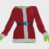 2024 New Christmas Costume Cosplay Clothes Dress Up Santa Claus Weird Green Haired Monster Grinch Pa