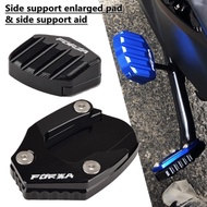 HR- Motorcycle Accessories CNC Side Stand Extension Pad &amp; Support Column Auxiliary For HONDA FORZA 125 250 300 350 NSS350 FORZA300