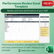 Excel Template - Performance Review Excel Template (Free 12-in-1 Bundle Excel Course Books)