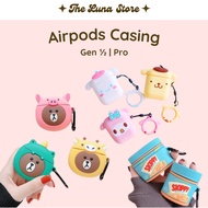 [READY STOCK] Airpods Case for Airpods 1/2 Airpods Pro Inpods tws i12 i13 i9s Cartoon Silicone Rubbe