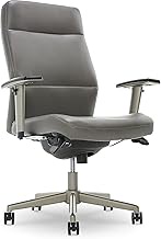 La-Z-Boy Baylor Modern Executive Office Chair, Adjustable Ergonomic Lumbar Support, Grey