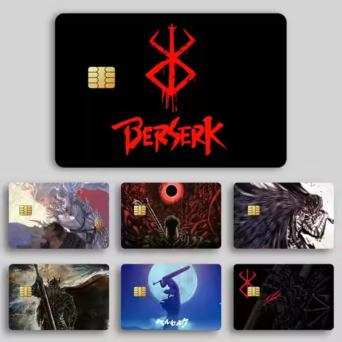 Comic B-Berserk Credit Card Skin Stickers For Bank Card Bus Metro Card Sticker Waterproof Gift