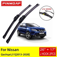 For Nissan Qashqai J11 2013 2014 2015 2016 2017 2018 2019 2020 Front Wiper Blades Brushes Cutter Acc