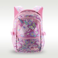 Smiggle Children's Schoolbag Girls Shoulder Backpack Pink Butterfly Unicorn Sweet Bag 7-12 Years 16 Inches