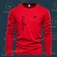 Ry Fashion - Kaos Pria Lengan Panjang Ry Fashion Tegak Motif Hitam - Kaos Distro Premium Pria Dan wa