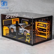 [Gazechimp] 1:24 Diorama Car Garage DIY Toys Collectibles Garage Scene Layout Diorama Car