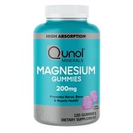 Qunol Magnesium Gummies for Adults, 200mg Elemental Magnesium (from 1,750mg Magnesium Citrate), High