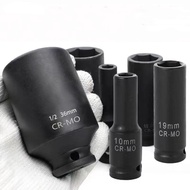 1/2” 3/4” 1” BLACK HEX IMPACT SOCKET BOX SOCKET 30MM TO 80MM  IMPACT WRENCH ADAPTER AUTOMOTIVE TOOL 