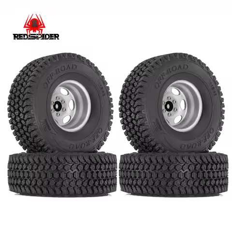 RED SPIDER 1/10 RC Crawler 1.9 Beadlock Wheels Tires Height Soft for Traxxas TRX4 Axial SCX10 II III