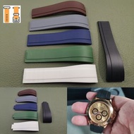 20mm錶帶 平頭單色地通拿型 合用: Rolex膠帶  勞力士 膠錶帶  Rubber B Rubber Strap B 代用膠帶