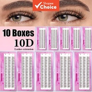 Eyelash Extension 10/40D  10 Boxes Natural Mink Human Hair Individual Eyelash DIY False Eyelash Make