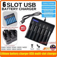 Fast charger 5V-24V Original rechargeable battery charger Upgrade 6 slots Lithium battery charger Po