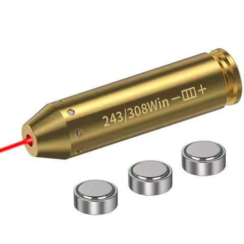 243 308WIN Optics Cartridge Red Dot Laser Bore Brass Bore Boresighter For Pistol Rifle Scope Hunting