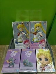 100%全新未拆開封 BANDAI正版 美少女戰士 月野兔 黑貓 首辦 景品 $300共五盒 不散賣