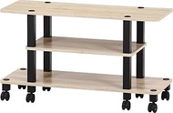 Fuji Boeki 52271 TV Stand with Casters, Corner Type, Easy to Assemble Without Tools, Width 31.5 x De