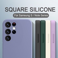 Casing For Samsung Galaxy S10 Plus S10Plus S9 S9Plus Note 20 Ultra Note20 Phone Case Liquid Silicone Rubber Square Soft Case For Samsung S9 Plus Note 10 Plus Soft TPU Back Case