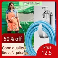 304 Stainless Steel Water Hose Pipe Hook Garden Hose Hanger Hook Heavy Duty Water Pipe Holder