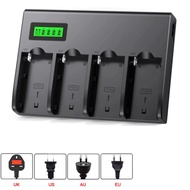 NP F960 NP-F970 4-Channel Digital Camera Charger LCD Display for SONY NP-F550 F750 F950 NP-FM50 FM50