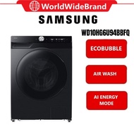 SAMSUNG 10kg/6kg Inverter AI Washer Dryer WD10HG6U94BBFQ Hygiene AirWash 2 In 1
