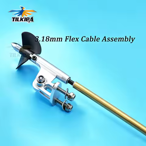 3.18mm Prop shaft 1/8'' 3.18mm Flex Cable Left Flexible L300mm Nut Drive Dog Plastic Pipe Brass Tube