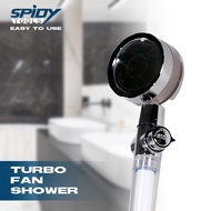 Spidy Kepala Shower Kipas Tekanan Tinggi Irit Air Turbo Fan Sower Head Pancuran Air Mandi Berkipas M