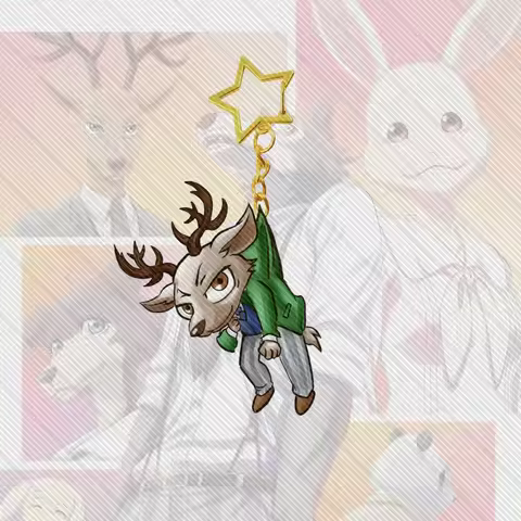 6CM new Anime BEASTARS Acrylic Keychain Cosplay Charm Characters Ornament Accessories Good Christmas