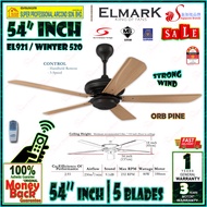 Elmark Ceiling Fan EL921 54 inches Remote Control 5 Blades Ceiling Fan Winter 520 GM