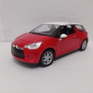 Diecast Citroen DS3 red Sport Welly car 1:24 miniature collectible toy car