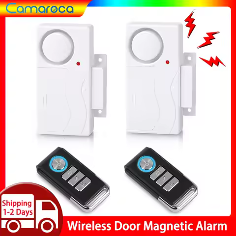 Camaroca Door Alarm Wireless Anti-Theft Remote Control Door And Window Security Alarm Sensor 105 dB 