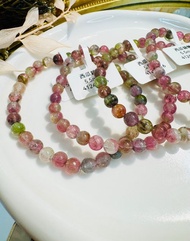 小精品天然西瓜碧璽水晶5.5mm高頻磁場旺夫石雙色碧璽