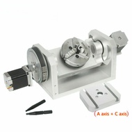 CNC Machine Rotary Table 4th Axis Rotation 5th Axis A+C axis 3 Jaw 100mm Chuck