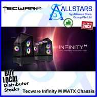 (ALLSTARS: We are Back) Tecware Infinity M MATX Chassis with 3x120mm ARGB Fans OMNI Link (TWCA-INFM-BKOL)