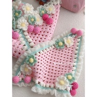 Crochet Bandana - handmade Badana Scarf Bandana Head Scarf