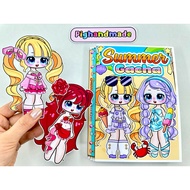 Seaside House peel-and-stick toy - Gacha paper doll