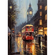 Fast Shipping Vintage Cityscape Canvas Art London Paris Berlin Printed Poster for Room Decoration