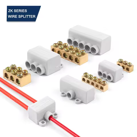 High Power 1 in multiple out Cable Splicing 60A/400V 1-6mm2 Wire Connector Screw Wiring Terminal Blo