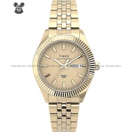 TIMEX TW2U78500 Women's Watch Waterbury Legacy Boyfriend 36mm Day Date SS Bracelet Gold *Original