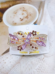 kẹp tóc trung niên đính đá gọng 8cm