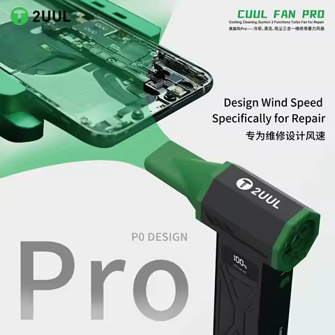 2UUL DA97 CUUL FAN PRO Cooling Cleaning Suction 3in1 Turbo Fan for Mobile Phones Repair Strong Sucti