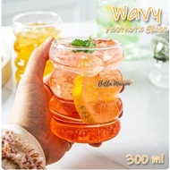 Unique AESTHETIC GLASS GLASS GLASS WAVY BOROSILICATE GLASS AESTHETIC