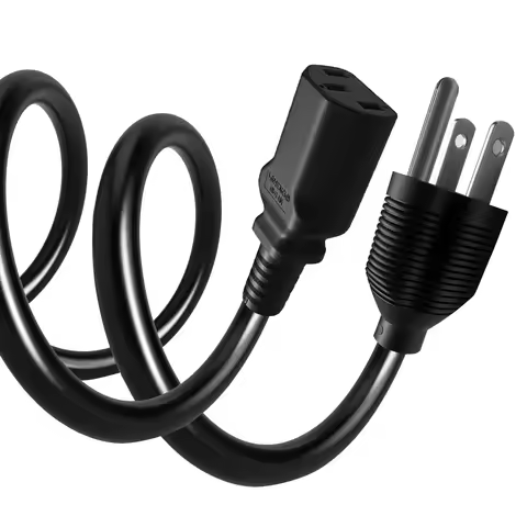 Computer Power Cord US Plug NEMA 5-15P to C13 Power Cable 10A 250V 18AWG Replacement Power Cord for