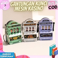 GANTUNGAN MESIN KASINO MACHINE KEYCHAIN CUTE UNIQUE KEYCHAIN CASINO MACHINE MINI KASINO SLOT KEYCHAI