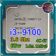ซีพียู CPU Intel Core i3-9100 4คอ4เทรด 65W LGA 1151v2 ฟรีซิลิโคน1ซอง i3 9100 USED a As the Picture O